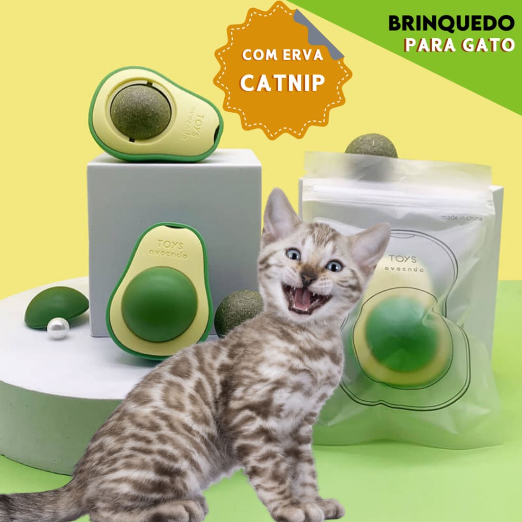 Abacatinho Catnip – Brinquedo para Gatos com Erva Natural